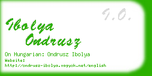 ibolya ondrusz business card